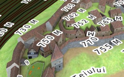 Harta GPS cu reconstituiri 3D precum Cetatea Rasnov, Podul de la Cernavoda si Castelul Pelisor din Sinaia