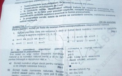 BACALAUREAT 2012. Subiecte Informatica. Le stii face?