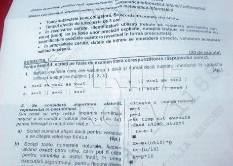 BACALAUREAT 2012. Subiecte Informatica. Le stii face? Bacalaureat 2012 Subiecte Informatica Le Stii Face