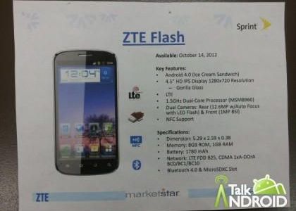 ZTE Flash Zte Flash Smartphone Ul Dual Core Android Cu Display Mare Si Camera De 12 6 Mp 1