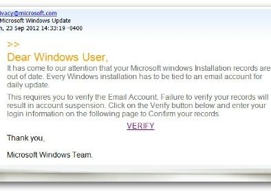 Utilizatorii de Windows, in pericol. Un atac phishing fura parolele conturilor de e-mail Utilizatorii De Windows In Pericol Un Atac Phishing Fura Parolele Conturilor De E Mail
