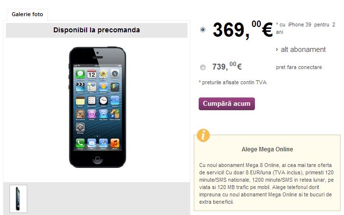 iPhone 5 la Orange, Vodafone si Cosmote Romania, incepand din 2 noiembrie. Vezi preturile Iphone 5 La Orange Vodafone Si Cosmote Romania Incepand Din 2 Noiembrie