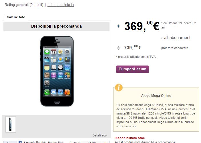 iPhone 5 la Orange, Vodafone si Cosmote Romania, incepand din 2 noiembrie. Vezi preturile Iphone 5 La Orange Vodafone Si Cosmote Romania Incepand Din 2 Noiembrie
