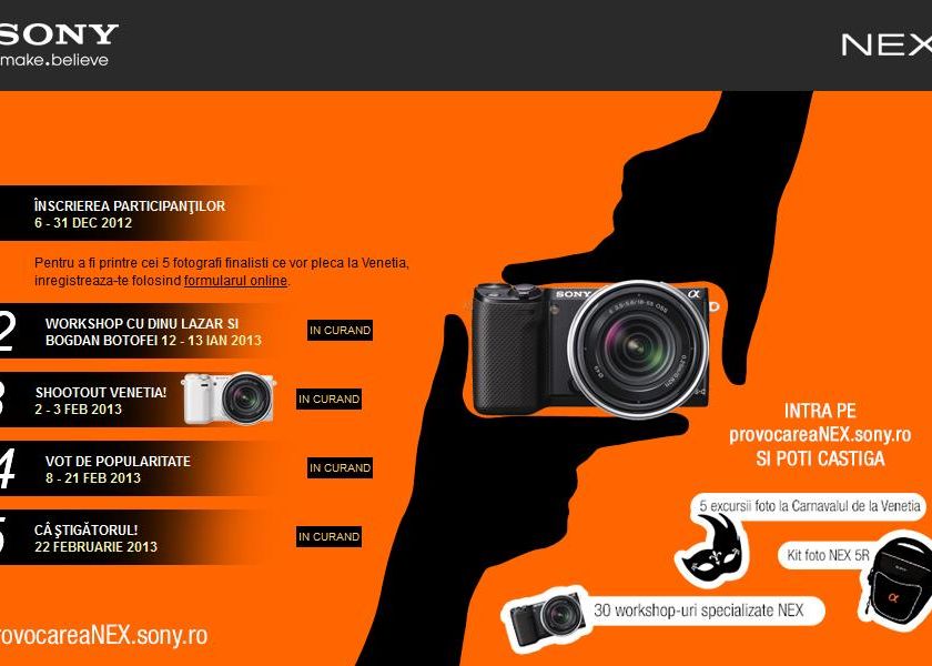 Invinge un Pro cu Sony NEX Sony Lanseaza Un Concurs De Fotografie Cu Premii In Excursii Workshop Uri Si Camere Foto