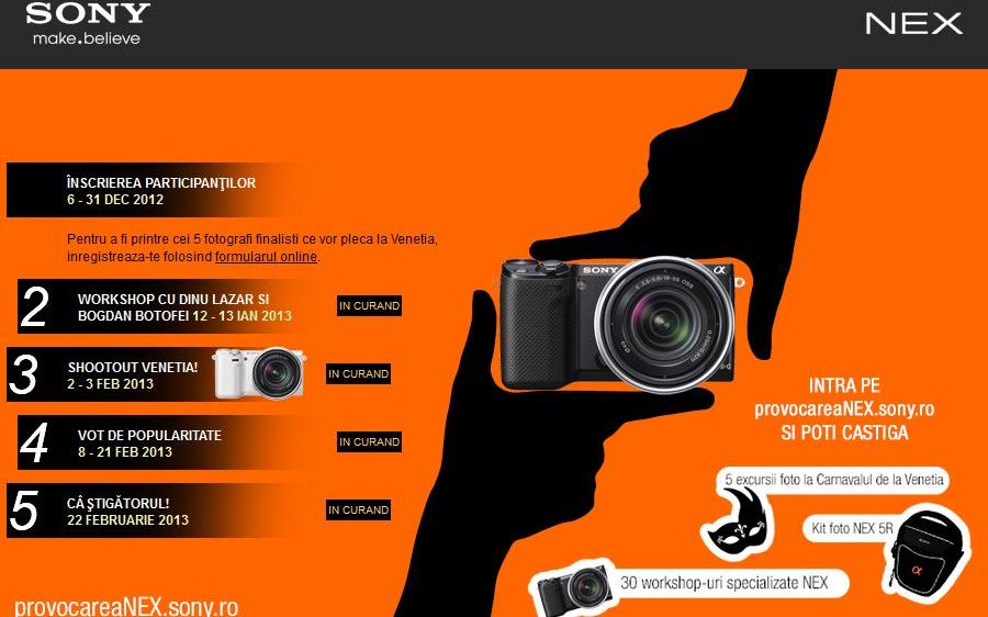 Invinge un Pro cu Sony NEX Sony Lanseaza Un Concurs De Fotografie Cu Premii In Excursii Workshop Uri Si Camere Foto