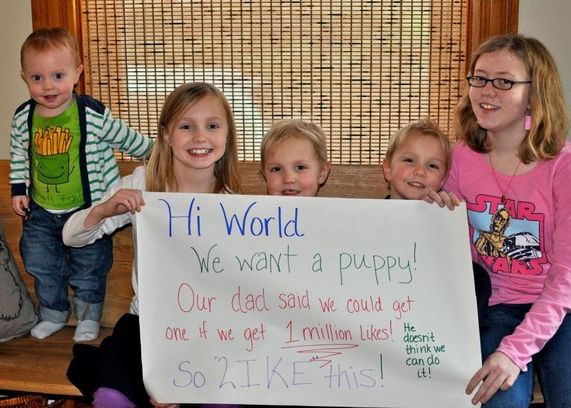 O poza de 1 milion de like-uri le-a indeplinit visul unor copii O Poza De 1 Milion De Like Uri Le A Indeplinit Visul Unor Copii