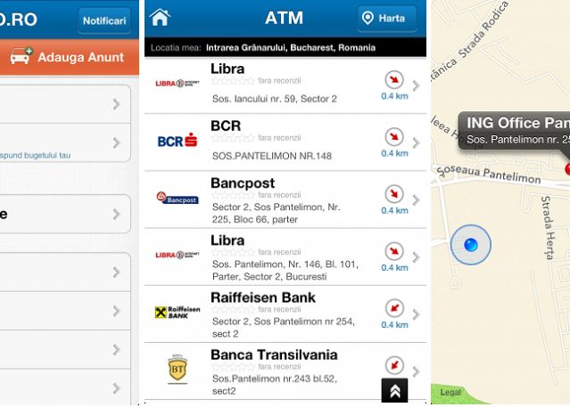 Localizeaza bancomatele din Romania cu ajutorul telefonului mobil Aplicatie Bancomate