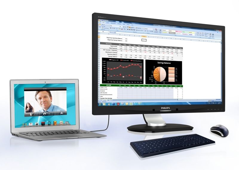 Philips cu USB docking Noul Monitor Philips Cu Usb Docking Iti Conectezi Laptopul La El In 2 Secunde