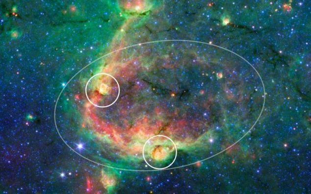 Telescopul Spitzer a indentificat o stea tanara la periferia galaxiei noastre Telescopul Spitzer A Indentificat O Stea Tanara La Periferia Galaxiei Noastre