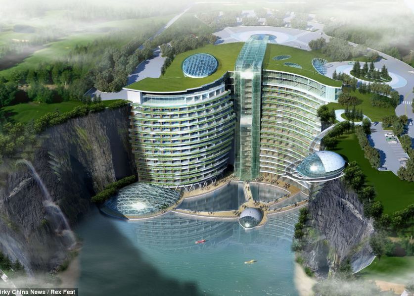 Hotelul de cinci stele construit intr-o cariera de piatra abandonata FOTO Hotelul De Cinci Stele Construit Intr O Cariera De Piatra Abandonata Foto