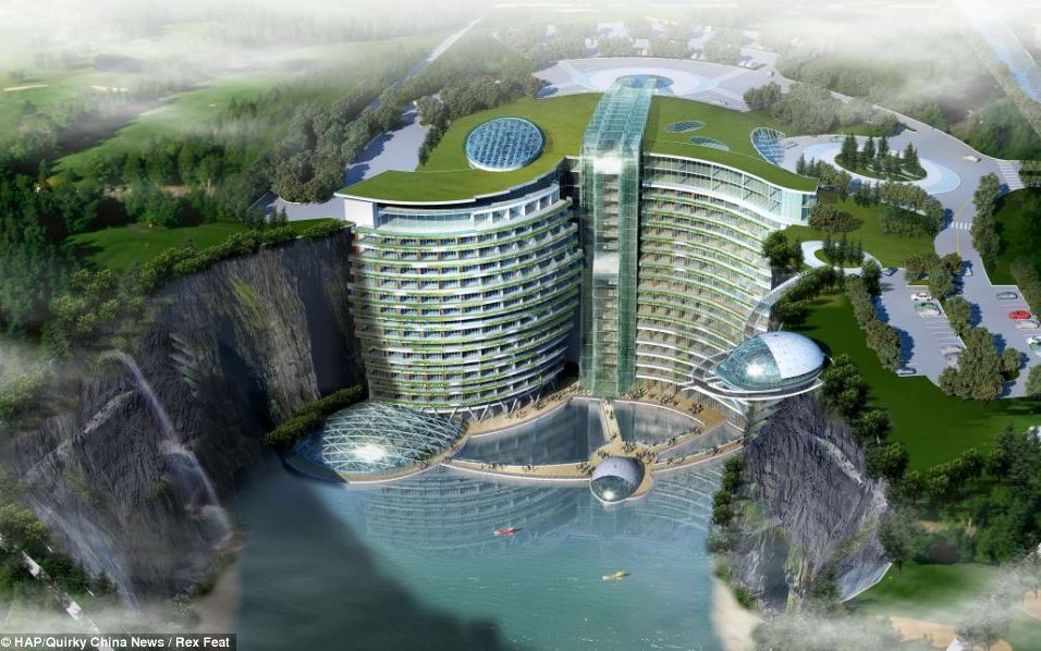 Hotelul de cinci stele construit intr-o cariera de piatra abandonata FOTO Hotelul De Cinci Stele Construit Intr O Cariera De Piatra Abandonata Foto