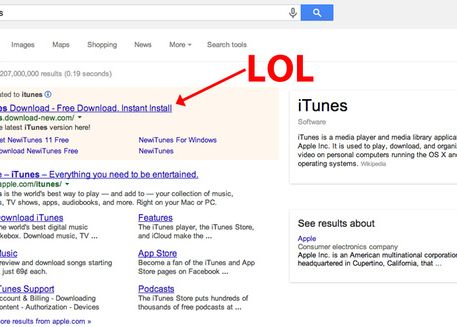 Lovitura pentru Apple. Ce se intampla cand cauti iTunes pe Google Lovitura Pentru Apple Ce Se Intampla Cand Cauti Itunes Pe Google