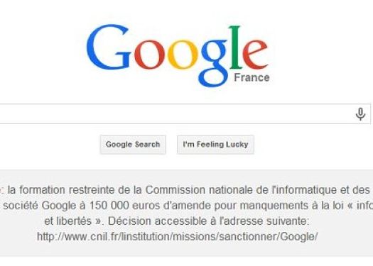 Google Obligat In Premiera In Europa Sa Publice Pe Prima Pagina Amenda De 150 000 De Euro Primita In Franta