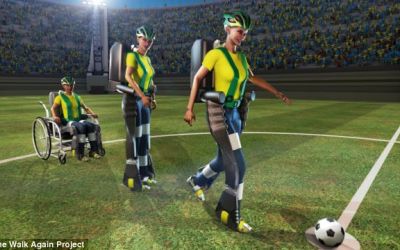 Costumul care poate face din cei cu dizabilitati adevarati fotbalisti va fi la Cupa Mondiala din Brazilia VIDEO