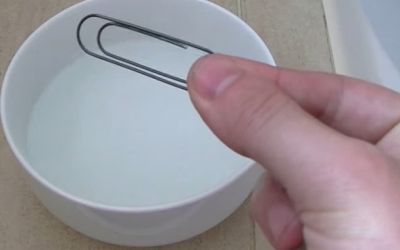 Ce se intampla cand pui agrafa de birou in apa calda. Experiment inedit VIDEO