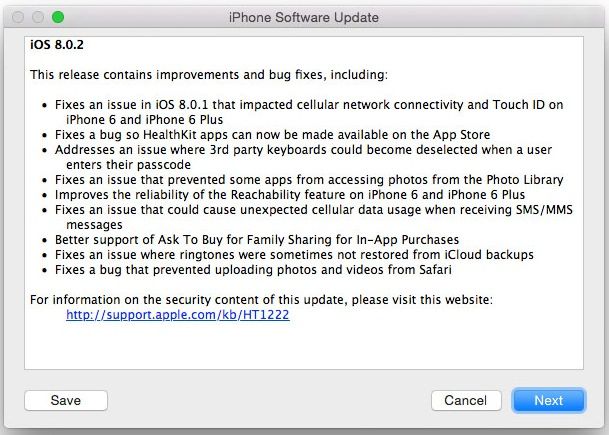 iOS 8.0.2 a fost lansat. Apple isi repara greseala Ios 8 0 2 A Fost Lansat Apple Isi Repara Greseala 1