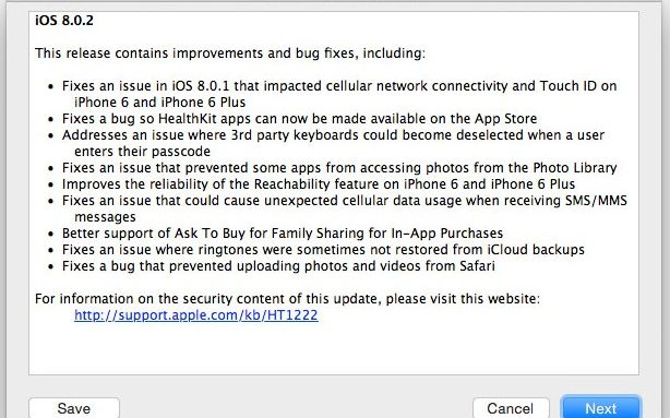 iOS 8.0.2 a fost lansat. Apple isi repara greseala Ios 8 0 2 A Fost Lansat Apple Isi Repara Greseala 1