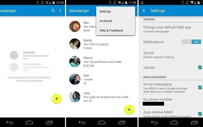 Aplicatia De Mesagerie De La Android Se Modifica Asa Va Arata La Android 5 0 Lollipop