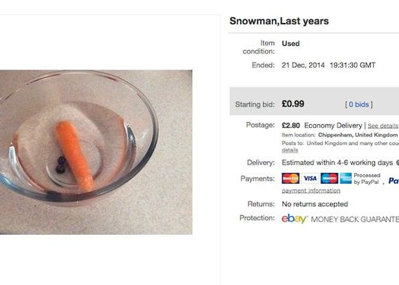 Afaceri Pe Ebay Un Englez Si A Scos La Vanzare Omul De Zapada De Anul Trecut Cat Cere Pe El