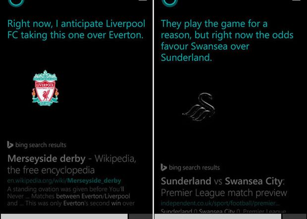 Cortana A Dezvaluit Rezultatele A Doua Derby Uri Importante Din Weekend