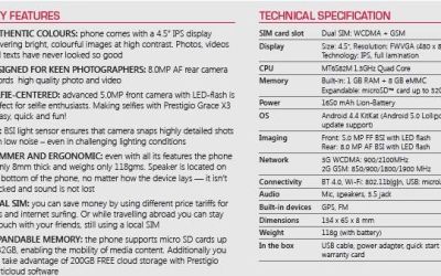 Prestigio lanseaza Grace X3: Design subtire, elegant si camera foto cu super specificatii