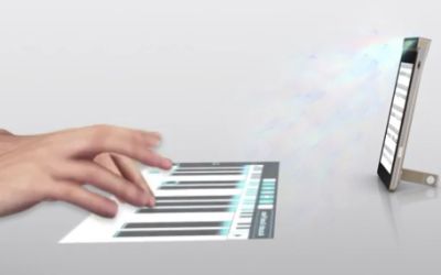 Primul telefon din lume cu proiector cu laser! Poate transforma orice suprafata intr-un touchscreen