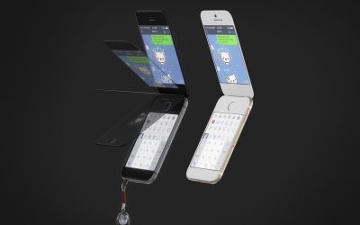 Asta nu iti imaginai ca vei vedea vreodata! Cum arata iPhone cu clapeta