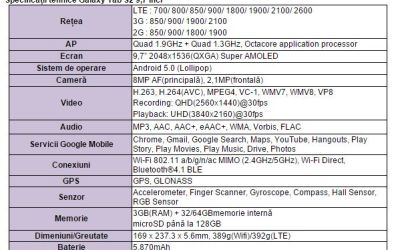 Cea mai subtire si mai usoara tableta a celor de la Samsung este disponibila in Romania! Ce specificatii are