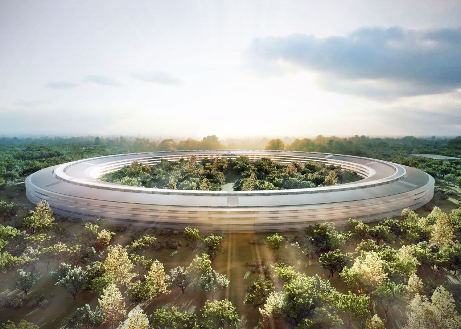 Apple construieste un mega sediu! Cum arata campusul vazut de sus Apple Construieste Un Mega Sediu Cum Arata Campusul Vazut De Sus
