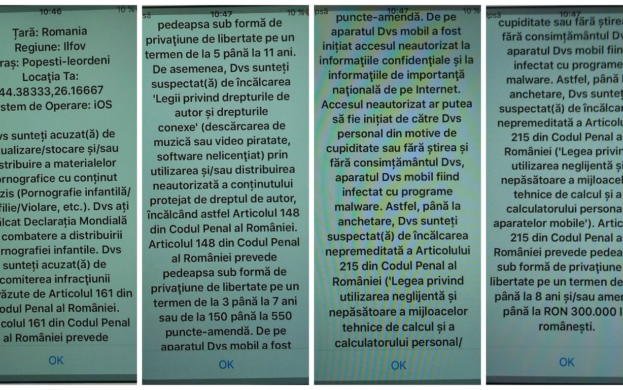 Alerta In Romania Un Nou Virus Pentru Dispozitivele Mobile Iti Cere Bani Pacalindu Te Ca Ai Incalcat Legea
