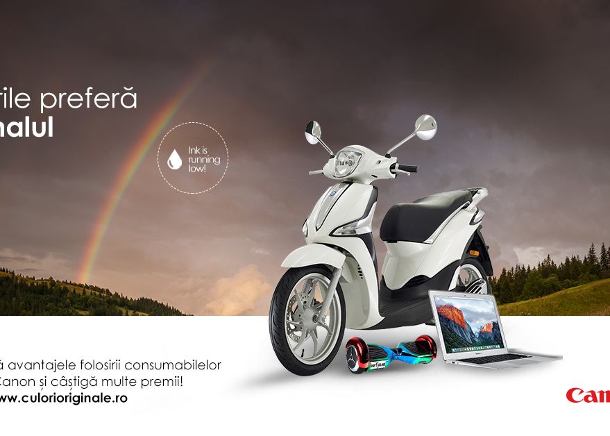 P Foloseste Consumabile Originale Canon Si Castiga Multe Premii Marele Castigator Primeste Un Scuter