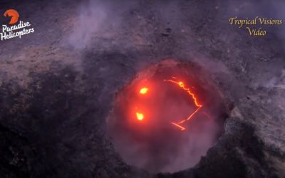 Imagini incredibile surprinse in timpul eruptiei unui vulcan: ce se vede in craterul plin cu lava