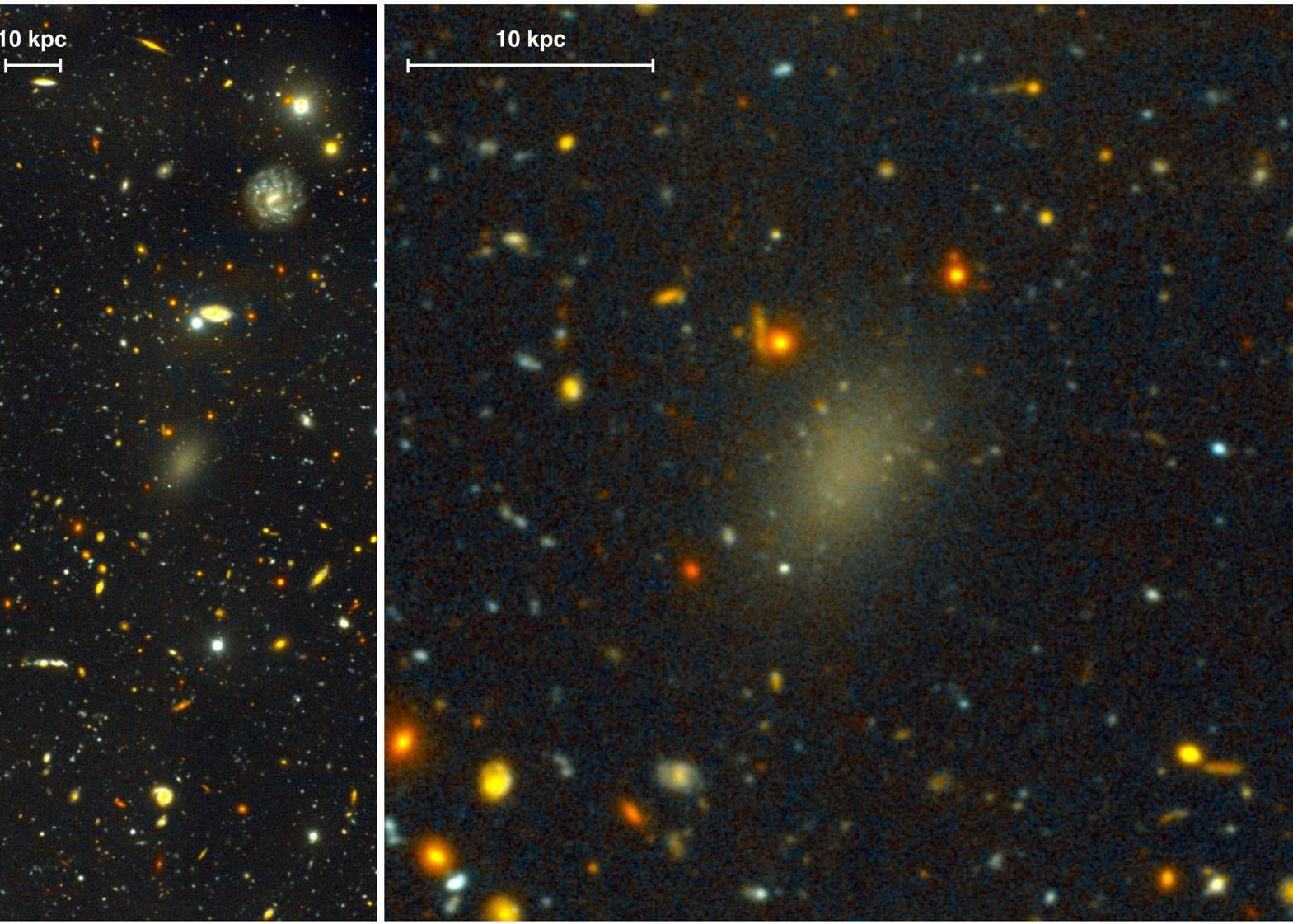 Cercetatorii au descoperit o galaxie ciudata alcatuita aproape integral din materie intunecata Cercetatorii Au Descoperit O Galaxie Ciudata Alcatuita Aproape Integral Din Materie Intunecata