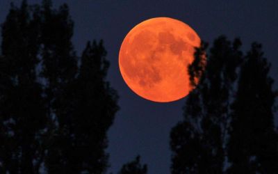 Luna de Sange, fenomen astronomic deosebit sambata noapte