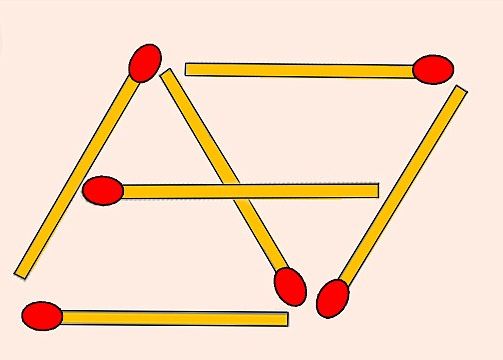 Provocarea Pe Care 1 Persoana Din 100 Stiu Sa Rezolve Cum Formezi 4 Triunghiuri Prin Mutarea A 2 Bete