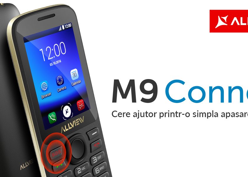 Allview a lansat M9 Connect, un feature phone cu buton SOS Allview A Lansat M9 Connect Un Feature Phone Cu Buton Sos