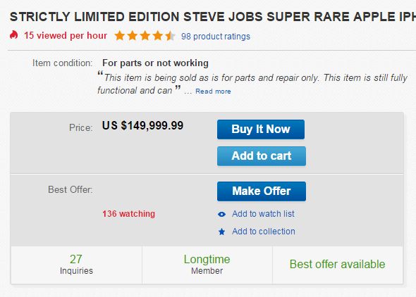 Un Iphone Stricat A Fost Scos La Vanzare Pe Ebay La Pretul De 149 000 De Dolari Motivul Pentru Care Costa