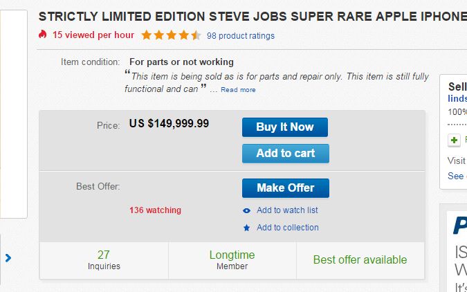 Un Iphone Stricat A Fost Scos La Vanzare Pe Ebay La Pretul De 149 000 De Dolari Motivul Pentru Care Costa