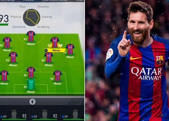 Ce Se Intampla Cand Alcatuiesti O Echipa Cu 11 De Messi In Fifa 17 Video