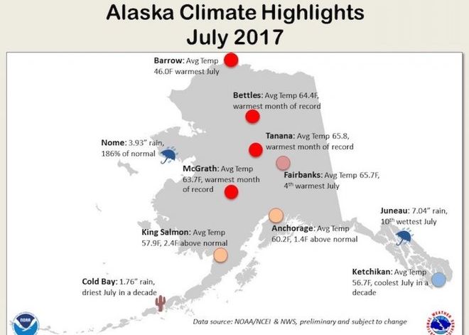 Iulie 2017 A Fost Cea Mai Calduroasa Luna Din Istorie In Alaska S Au Inregistrat Temperaturi Record