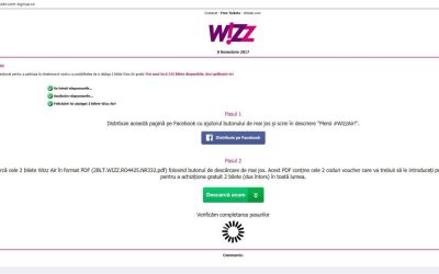 Atac informatic printr-o falsa promotie Wizz Air! Cum pierd bani cei care spera sa obtina bilete gratuite