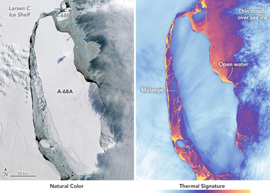 Nasa A Publicat Imagini Impresionante Cu Ghetarul Urias Desprins Din Antarctica