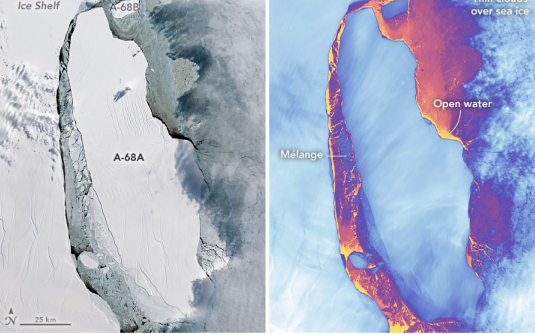 NASA a publicat imagini impresionante cu ghetarul urias desprins din Antarctica Nasa A Publicat Imagini Impresionante Cu Ghetarul Urias Desprins Din Antarctica