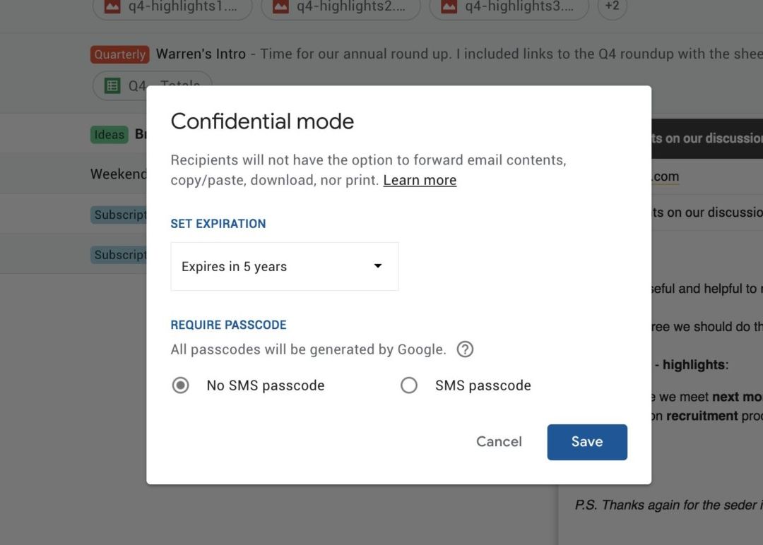 Schimbari Importanta La Gmail Modul Confidential