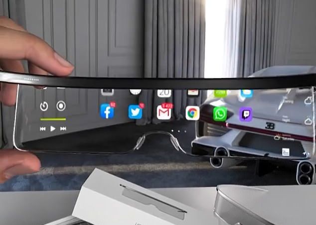 Apple Glasses Proiecteaza Informatiile De Pe Ecranul Iphone Pe Lentilele Ochelarilor
