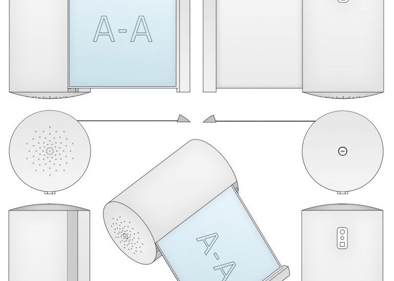 Cel Mai Ciudat Gadget Un Hibrid Intre Smartphone Si Boxa Inteligenta Cu Ecran Rulabil