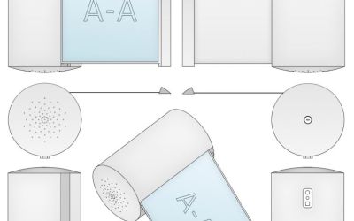 Cel mai ciudat gadget! Un hibrid între smartphone și boxă inteligentă, cu ecran rulabil