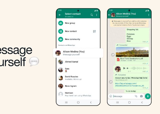 Whatsapp Introduce Functia Prin Care Iti Poti Trimite Singur Mesaje